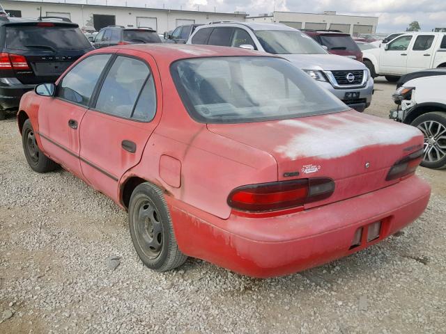 1Y1SK5360PZ018290 - 1993 GEO PRIZM BASE წითელი ფოტო 3