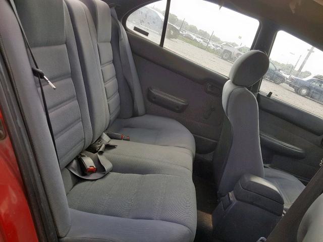 1Y1SK5360PZ018290 - 1993 GEO PRIZM BASE წითელი ფოტო 6