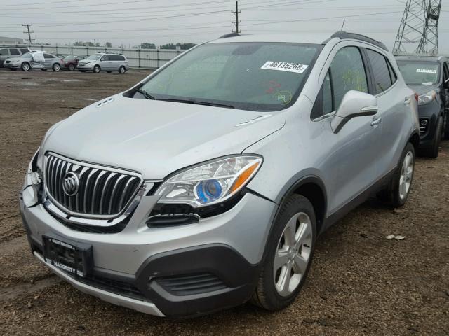 KL4CJASB6GB594391 - 2016 BUICK ENCORE SILVER photo 2