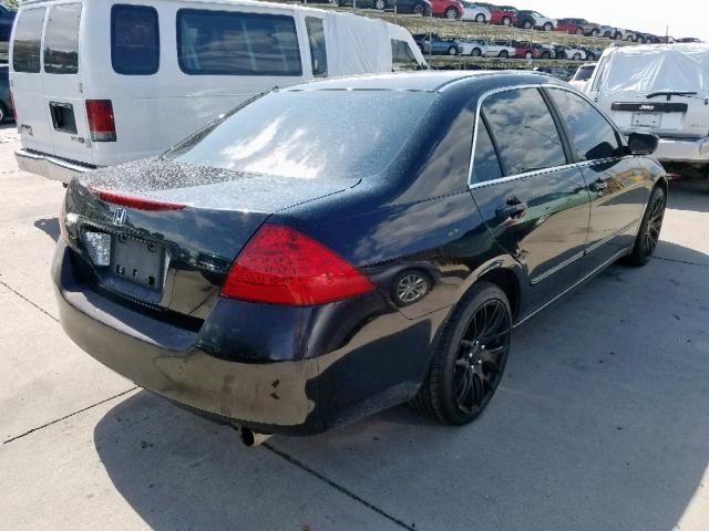 1HGCM56317A157848 - 2007 HONDA ACCORD SE BLACK photo 4