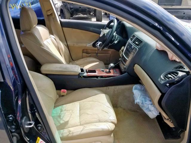 JTHBK262185052306 - 2008 LEXUS IS 250 BLUE photo 5