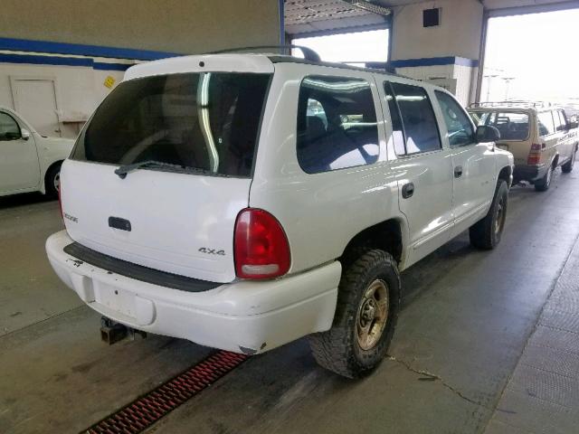 1B4HS28Z3WF201566 - 1998 DODGE DURANGO WHITE photo 4