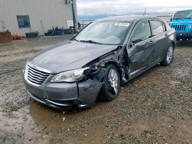 1C3CCBAG8DN722048 - 2013 CHRYSLER 200 LX GRAY photo 2