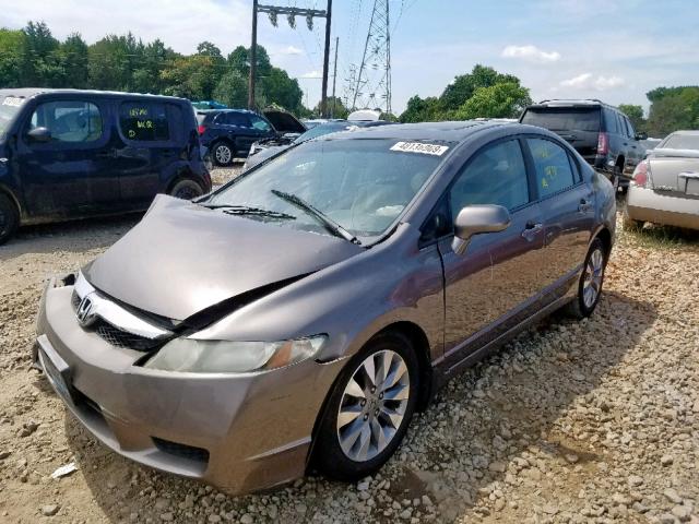 1HGFA16869L021619 - 2009 HONDA CIVIC EX GRAY photo 2