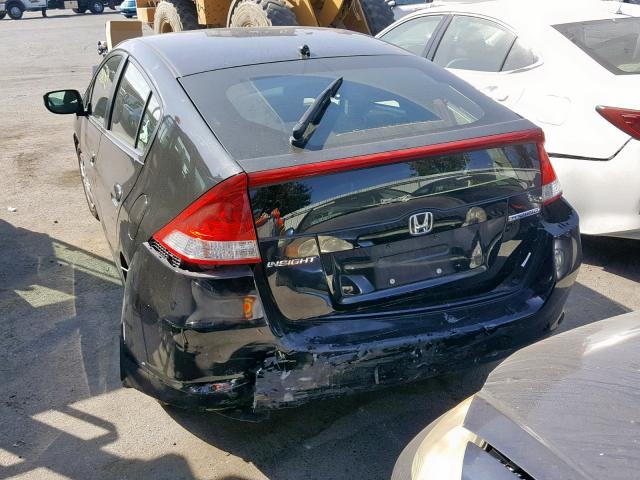 JHMZE2H51AS004356 - 2010 HONDA INSIGHT LX BLACK photo 3