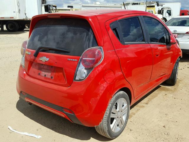 KL8CD6S95EC434347 - 2014 CHEVROLET SPARK 1LT RED photo 4