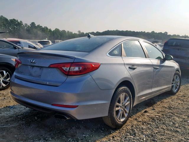 5NPE24AF1HH502475 - 2017 HYUNDAI SONATA SE SILVER photo 4