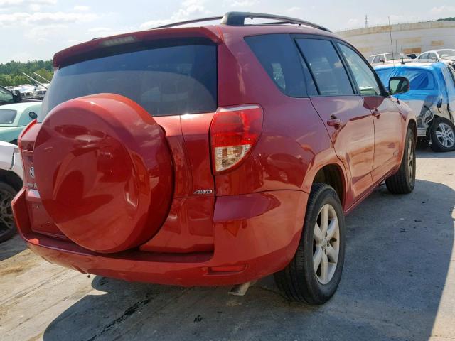 JTMBK31V276016660 - 2007 TOYOTA RAV4 LIMIT RED photo 4