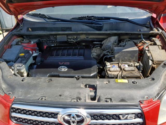 JTMBK31V276016660 - 2007 TOYOTA RAV4 LIMIT RED photo 7