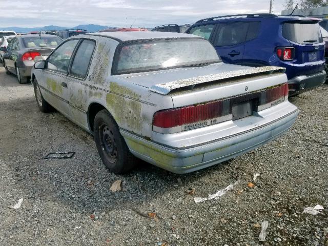 1MEPM6048MH640973 - 1991 MERCURY COUGAR LS BLUE photo 3