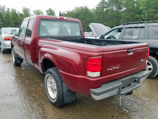 1FTZR15V2YPA08076 - 2000 FORD RANGER SUP MAROON photo 3