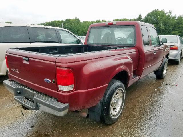 1FTZR15V2YPA08076 - 2000 FORD RANGER SUP MAROON photo 4