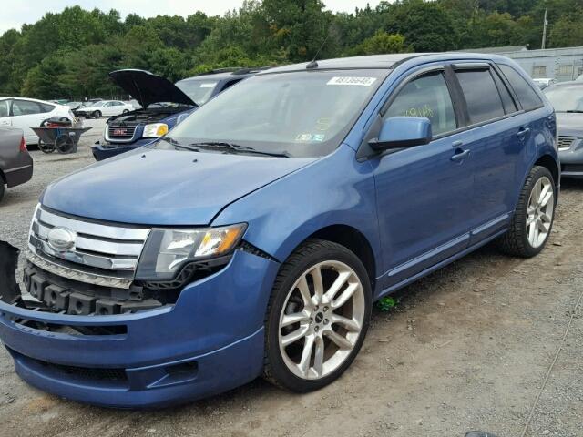 2FMDK40C99BA93458 - 2009 FORD EDGE SPORT BLUE photo 2