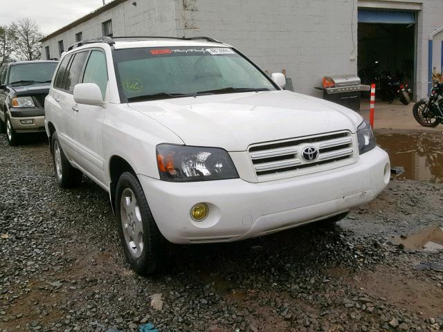 JTEEP21A160169002 - 2006 TOYOTA HIGHLANDER WHITE photo 1