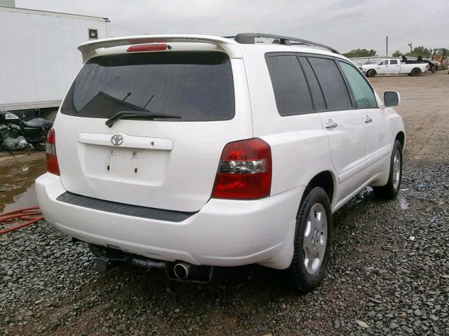 JTEEP21A160169002 - 2006 TOYOTA HIGHLANDER WHITE photo 4