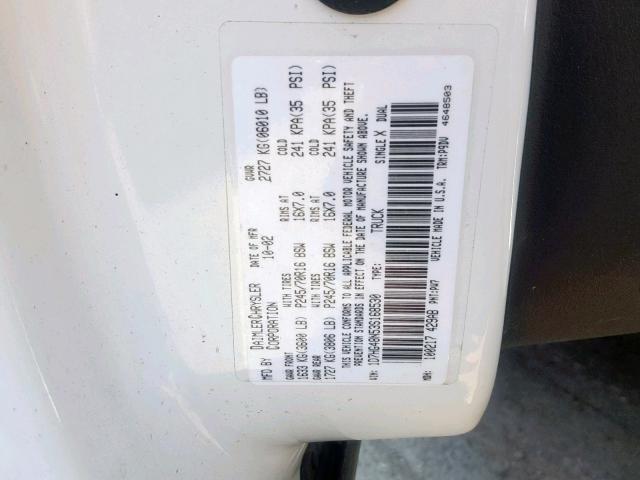 1D7HG48N53S168530 - 2003 DODGE DAKOTA QUA WHITE photo 10