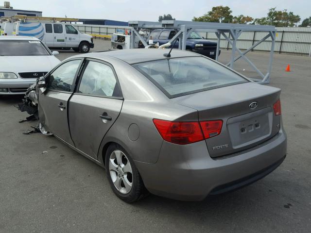 KNAFU4A22A5141658 - 2010 KIA FORTE EX GRAY photo 3