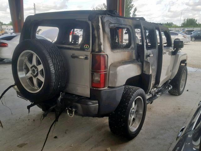 5GTDN136068207189 - 2006 HUMMER H3 SILVER photo 4