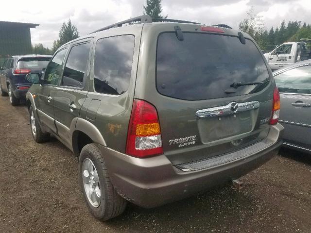 4F2YU09102KM55473 - 2002 MAZDA TRIBUTE LX GREEN photo 3