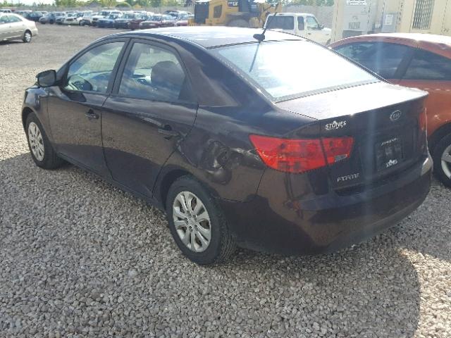 KNAFU4A29A5167433 - 2010 KIA FORTE EX PURPLE photo 3