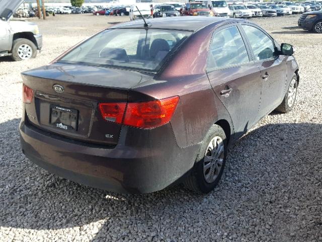 KNAFU4A29A5167433 - 2010 KIA FORTE EX PURPLE photo 4