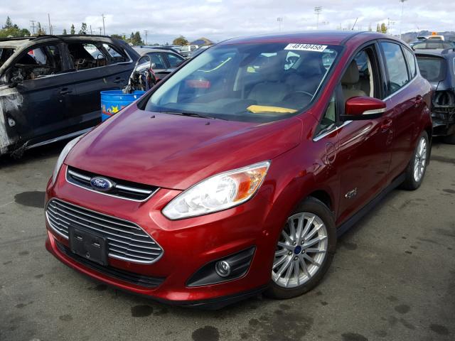 1FADP5CU1DL553629 - 2013 FORD C-MAX PREM RED photo 2