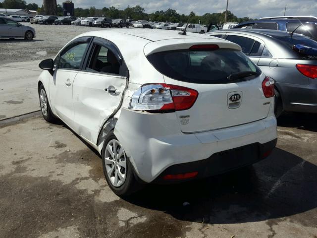 KNADN5A31F6428817 - 2015 KIA RIO EX WHITE photo 3