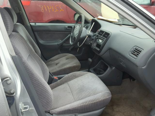 2HGEJ6616YH589716 - 2000 HONDA CIVIC BASE SILVER photo 5