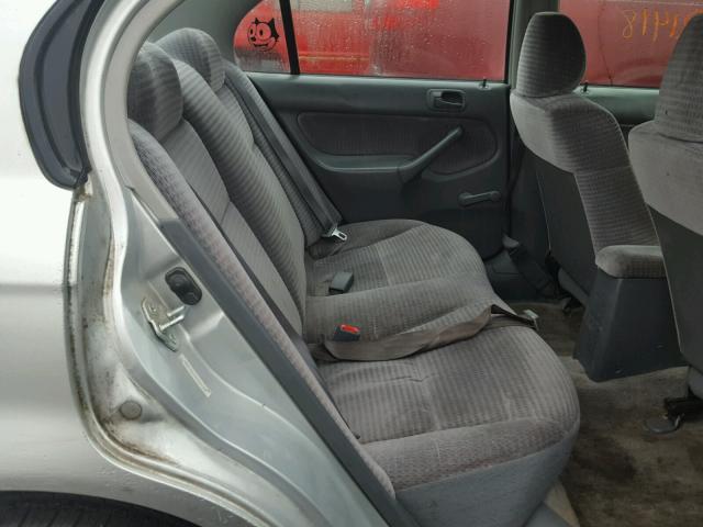 2HGEJ6616YH589716 - 2000 HONDA CIVIC BASE SILVER photo 6