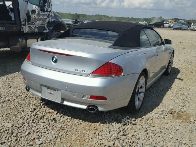 WBAEK13537CN82002 - 2007 BMW 650 I SILVER photo 4