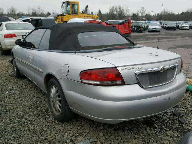 1C3EL65R53N525901 - 2003 CHRYSLER SEBRING LI SILVER photo 3