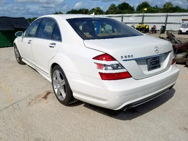 WDDNG71X29A277803 - 2009 MERCEDES-BENZ S 550 WHITE photo 3