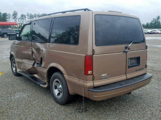 1GNDM19W71B131975 - 2001 CHEVROLET ASTRO GOLD photo 3