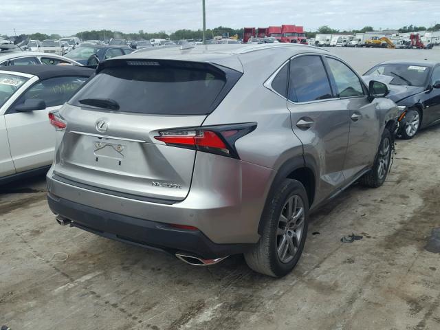 JTJYARBZ5G2024953 - 2016 LEXUS NX 200T SILVER photo 4