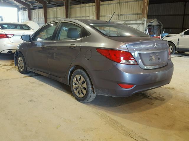 KMHCT4AE6GU942879 - 2016 HYUNDAI ACCENT SE GRAY photo 3