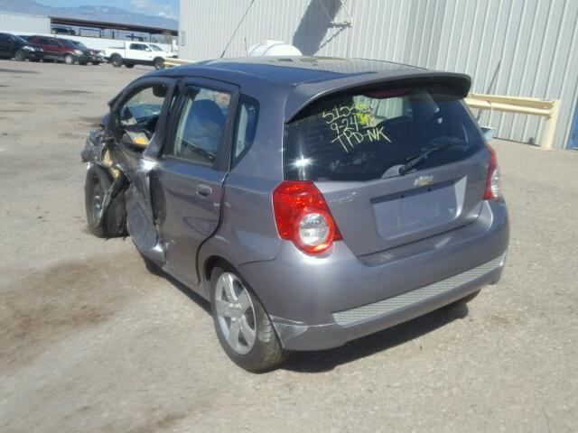 KL1TG6DE1BB169637 - 2011 CHEVROLET AVEO LT SILVER photo 3