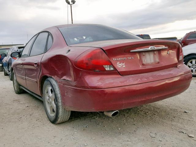 1FAFP55U53G267084 - 2003 FORD TAURUS SES RED photo 3