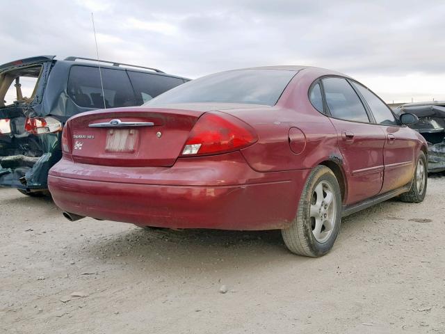 1FAFP55U53G267084 - 2003 FORD TAURUS SES RED photo 4