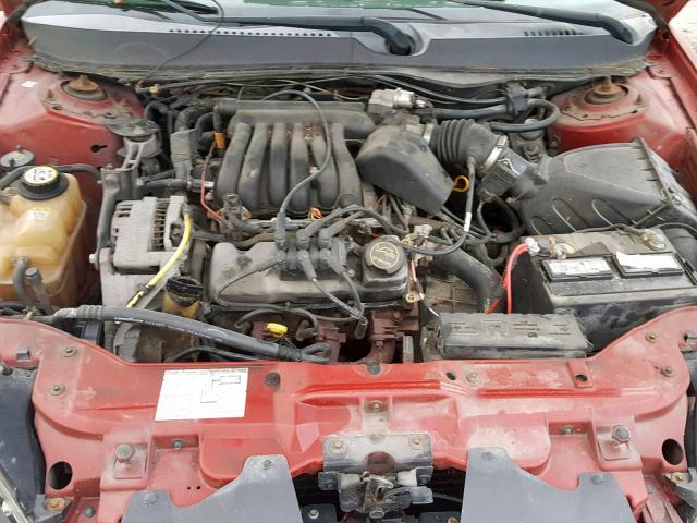 1FAFP55U53G267084 - 2003 FORD TAURUS SES RED photo 7