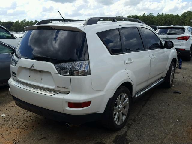 JA4AS3AW8BU010493 - 2011 MITSUBISHI OUTLANDER WHITE photo 4