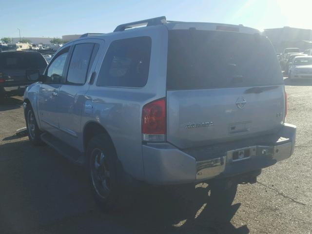 5N1AA08B36N704417 - 2006 NISSAN ARMADA SE SILVER photo 3