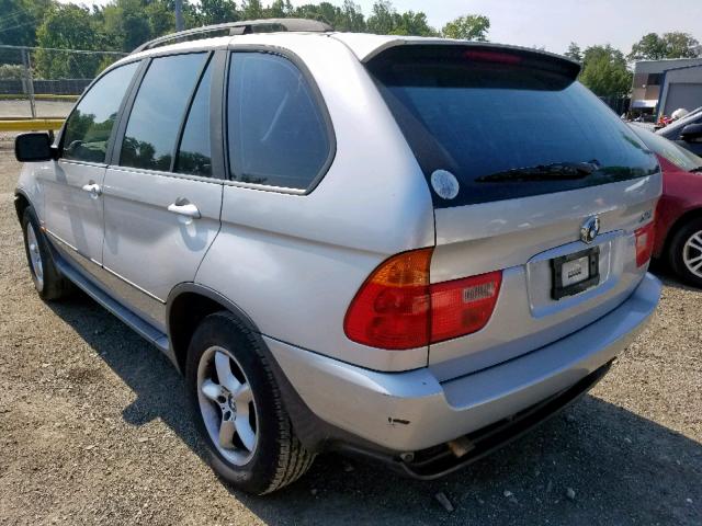 5UXFA53563LV91478 - 2003 BMW X5 3.0I SILVER photo 3