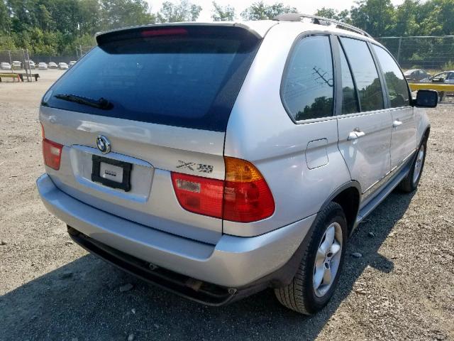 5UXFA53563LV91478 - 2003 BMW X5 3.0I SILVER photo 4