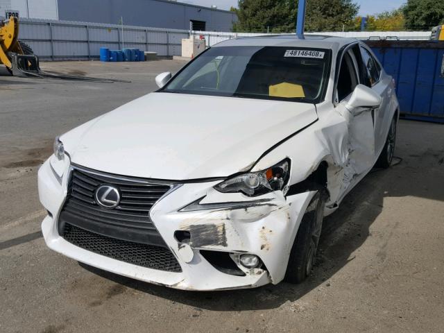 JTHBF1D25F5044692 - 2015 LEXUS IS 250 WHITE photo 2