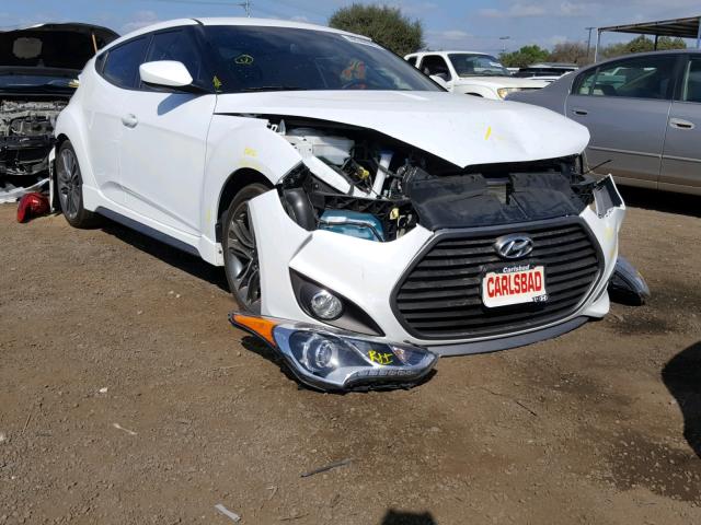 KMHTC6AE7GU292827 - 2016 HYUNDAI VELOSTER T WHITE photo 1