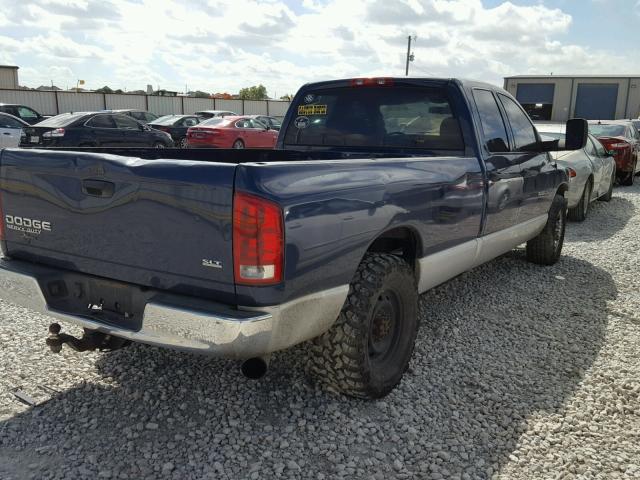 3D7KA28683G719142 - 2003 DODGE RAM 2500 S BLUE photo 4