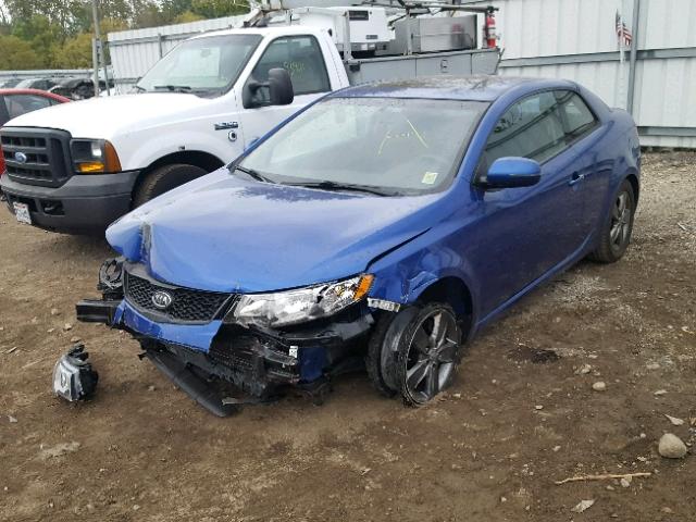 KNAFU6A23C5625837 - 2012 KIA FORTE EX BLUE photo 2