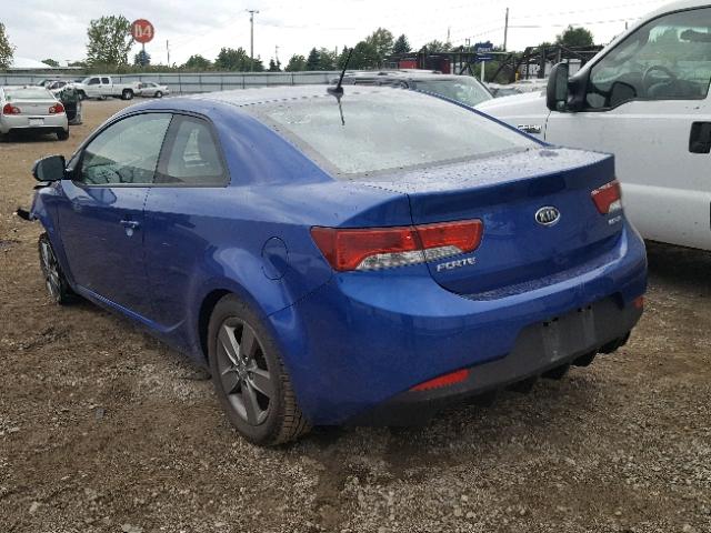 KNAFU6A23C5625837 - 2012 KIA FORTE EX BLUE photo 3