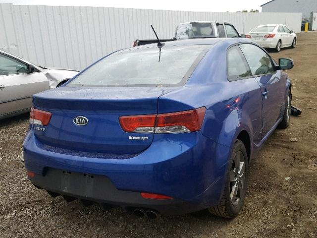 KNAFU6A23C5625837 - 2012 KIA FORTE EX BLUE photo 4