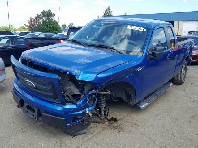 1FTEX1E88AFA93032 - 2010 FORD F150 SUPER BLUE photo 2